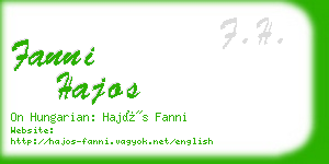 fanni hajos business card